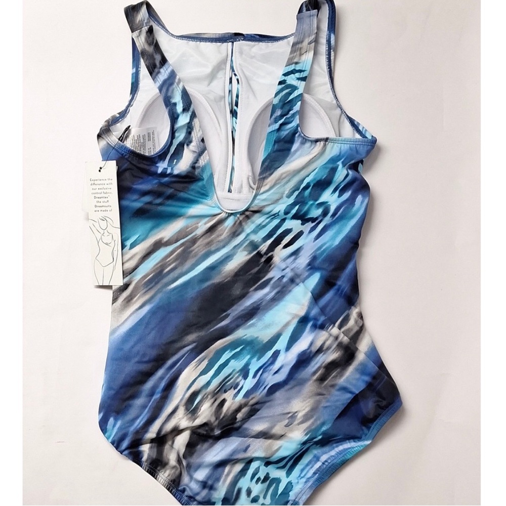 Miracle Brand’s Slimming Control Dreamsuit w High Neck & Keyhole Front Swimsuit - Picture 5 of 6